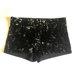 Express Shorts Black Sequin Shorts Size 2 Small
